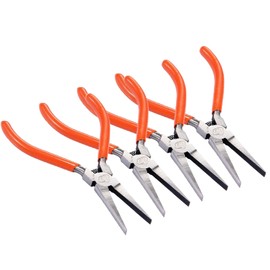 4 Pack Flat Nose Pliers Smooth Jaw for Wire Beading Jewelry Making