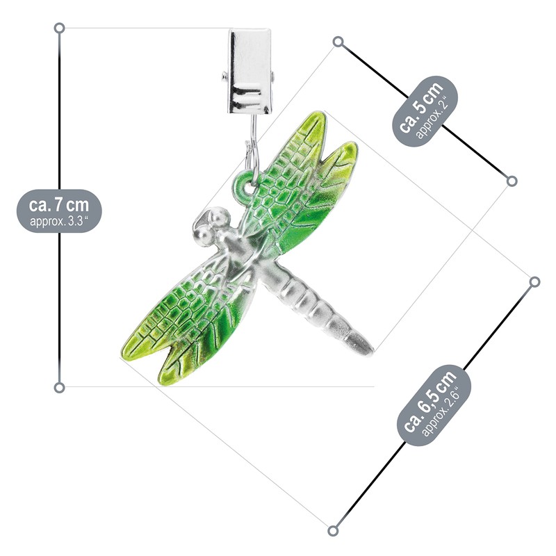 com-four® 8 x Tablecloth Weights in the Shape of Dragonflies