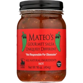 Mateos Gourmet Salsa Hot 16 oz (Pack Of 6)