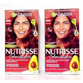 Garnier 2 Pc Garnier Hair dye Nutrisse shade 6660 MANZANA Truffle Hair Color Hair Dre