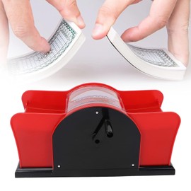YUYTE Mezclador Manual de Cartas, Mezclador Manual de Cartas de 1 a 2 Barajas, Máquina para Barajar Cartas de Póquer, Máquina Barajadora Manual de Cartas para Jugar a Las Cartas(Rojo)