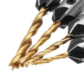 AIMALL 8PCS Countersink Drill Bit Set 3-10MM Chamfering Reamer Tools High-Speed Steel 5 Flute Titanium Coated for Woodworking, Plastic, Metal and DIY Projects