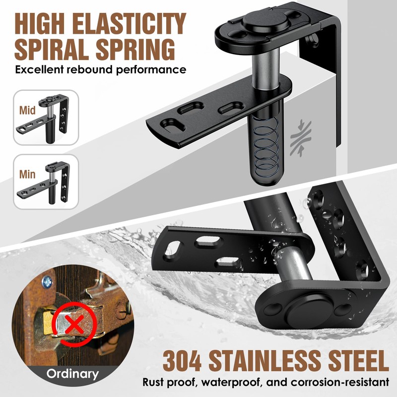 Saloon Door Hinges, Double Action Spring Hinge Self Closing, Heavy