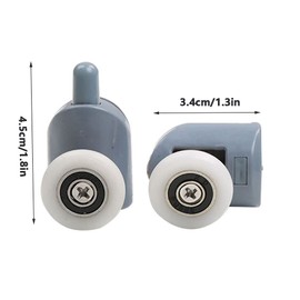 8 Pcs Shower Door Rollers Wheels, Shower Room Upper & Bottom Single Pulley Runners Set, 25MM Diameter Bathroom Roller Guides Home DIY Replacement Parts