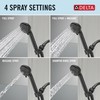 Delta Faucet 4-Setting Handheld Shower Head, Black Shower Head with
