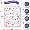 Luxury Plush 4th of July Patriotic Blanket Stars Fireworks Flower
