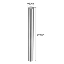 sourcing map Linear Motion Rod Shaft Guide 20mm x 200mm (0.787" x 7.87") Hardened Chrome Plated Steel Linear Rail Rod for 3D Printer, CNC Machine