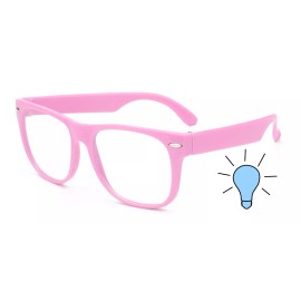 owl KIDS BLUE LIGHT GLASSES PINK ANTI BLUE RAY CLEAR LENS GAMING COMPUTER W/TESTER