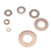 Copper Washer Kit,180Pcs M2/M2.5/M3/M4/M5/M6/M8/M10 Round Brass Flat Ring Washer Assortment