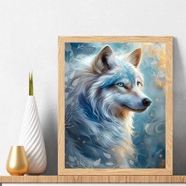 Natuyalo Paint by Numbers for Adults - Wolf Paint by Number Kits on Canvas without Frame, Animals DIY Acrylic Painting for Ideal Gift Home Wall Decor 16x20 Inch