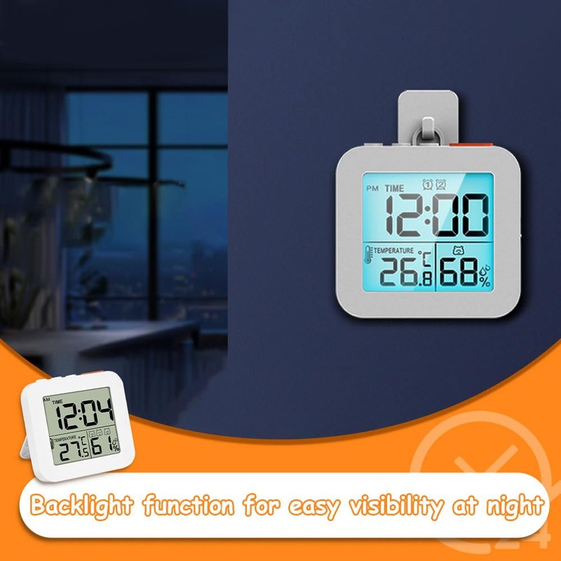 DONGKER Digital Alarm Clock, Intelligent Travel Alarm Clock with Temperature,