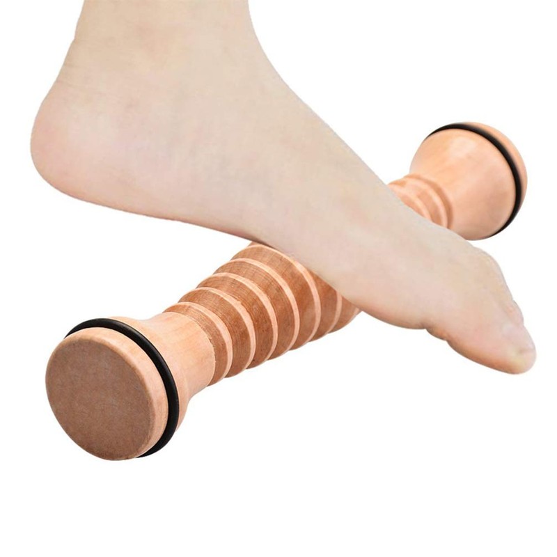 Exceart Plantar Roller Wooden Foot Roller Massager Plantar Relief Wood
