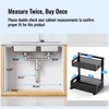 TISTAYA Under Sink Organizer, Silk-Smooth Metal Sliding Drawer Organizers and
