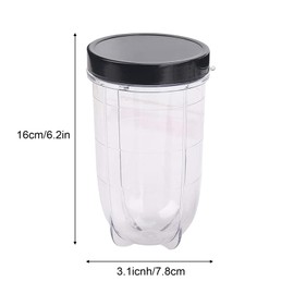 Magic Bullet Replacement Cups 3 Pack 16oz Replacement Cup with Lid Compatible with Magic Bullet 250W Blender Juicer