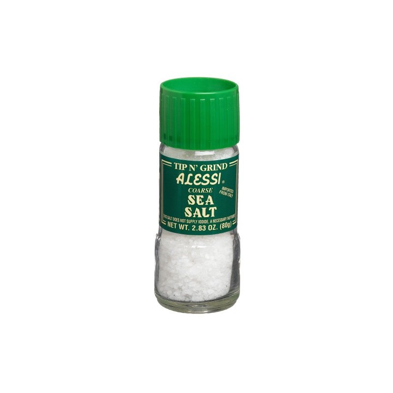 Alessi Coarse Sea Salt, 2.83-Ounce Grinders (Pack of 6)