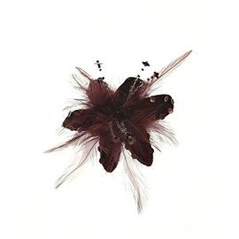Zac's Alter Ego Fur, Feathers & Sequins Fascinator/Flower on Clip & Brooch Pin