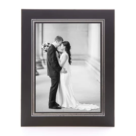 Kenro Black Cardboard Strut Mount Photo Frame 8x6 Inch 20x15cm Presentation with Silver Border Pack of 10