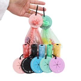 5pcs Dog Poop Bag Holder, Waste Bag Holder For Leash With Carabiner Clip, Hands Free Poop Bag Carrier Leash, Attachment Dog Poop Bag Dispenser Walking Running Bicycle Accessory
