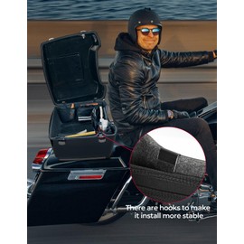 KEMIMOTO Upgraded for Rear Pack Organizers with Hooks Compatible with Touring 2014-2024 2025 for Street Glide Road King Tri Glide