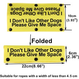 Funny Dog Leash Sleeve I Don't Like Other Dogs Dog Leash Wrap Sleeve Alert Tag Pet Birthday Gift (Like Other Dogs-YE Sleeve)