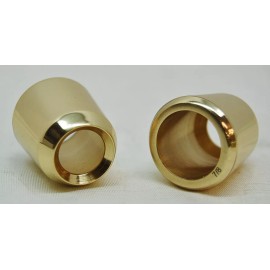 PAIR POLISHED BRASS TO FIT A 7/8"- SMOOTH CANDLE FOLLOWERS - BURNERS, CANDELABRA