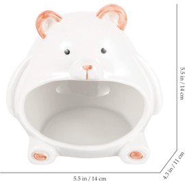 Esshogo Ceramic Hamster Nest Ceramic Hamster House Summer Cold House Hamster Hide Ceramic Hamster Hide Hamster Cave House Small Animal Hideaway Ceramic Hamster Sand Hedgehog (Bear)