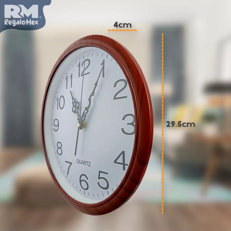 Rm Regalomex Reloj De Pared Diseño Clásico Con Cuarzo