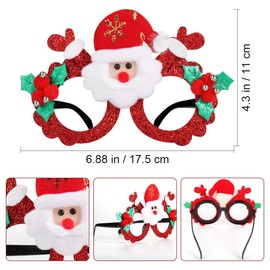 NUOBESTY Glasses and headbands, 4 glasses, 4 headbands for banquet parties, Christmas