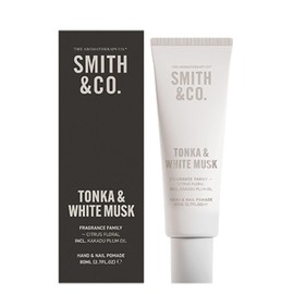 The Aromatherapy Co. - Smith & Co. 80ml Hand & Nail Pomade - Tonka & White Musk | Kakura Plum Oil & Marula Oil Skin Moisturiser - Vegan & Cruelty-Free/Made in New Zealand.