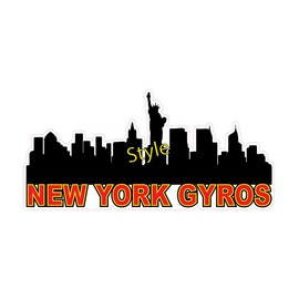 Food Truck Decals New York Style Gyros Concession Restaurant Die-Cut Vinyl Sticker & Sign 48 in on Longest Side