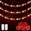 FYSUIMU 2Pcs Valentine's Day Felt Ball Banner with String Lights