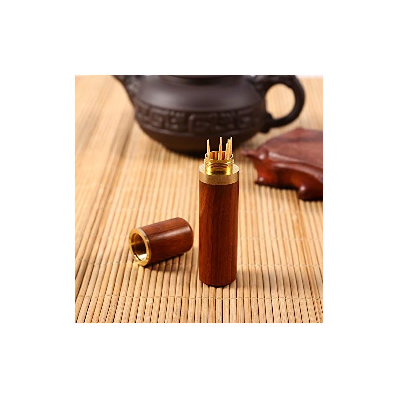 Toothpick Container Portable Wooden Toothpick Container Mini Toothpick Box Bag