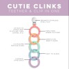 Ryan & Rose Baby Neutral CUTIE CLINKS Teether & Clip