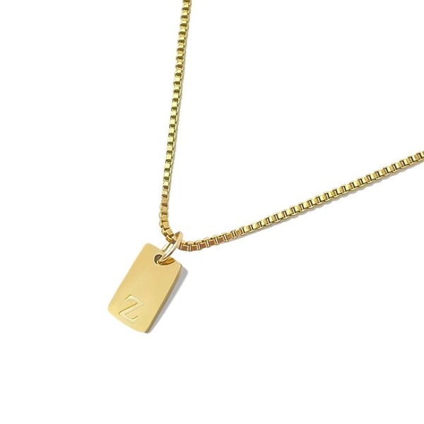 Ajo! Necklace with letters on plate 18 carat gold-plated -