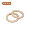 QUARKZMAN Pack of 40 65 mm (2.6 inches) natural wood