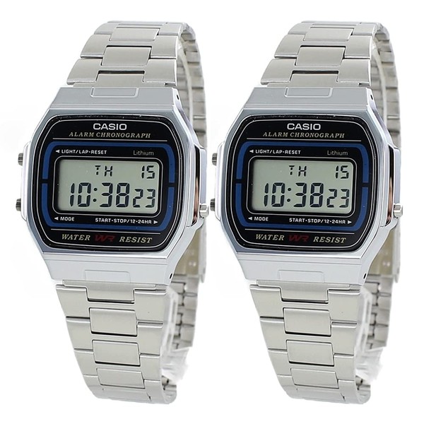 Casio A164WA-1QJHA164WA-1QJH Pair Watch, Unisex, Digital Date Calendar, Cheap Casio,