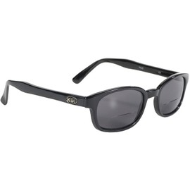 Pacific Coast The Original KD's Biker Shades By PCSUN Black Frames +1.75 Magnification Smoke Lenses