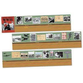 Wildgoose Education WG7313 World War II Timeline, 300 cm x 23 cm