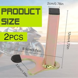 1 Pair Motorcycle Stand Claw Holder, Round U Motorcycle Stand, Rear Stand, Lake Mount Motorcycle Stand, Load Capacity up to 400 kg, Adapter for Rear Stand and Motorcycle Jack