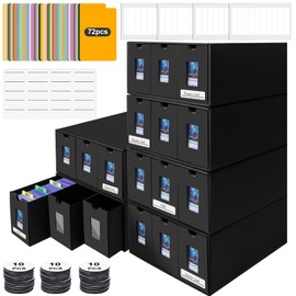 aopule Toploader Storage Box,Holds 2000+ Toploaders,Toploader Card Storage Box for Commander Display,with 72 Dividers, Labels & Tapes,Fit for YuGiOh, TCG, PTCG, MTG