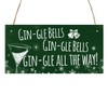 Second Ave Funny Gin-gle Bells Christmas Xmas Wooden Hanging Decoration