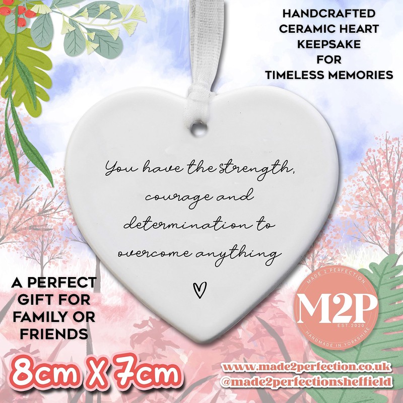Positive Quote | Ceramic Keepsake Heart | Positive Message |