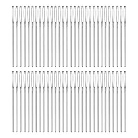 HARFINGTON 60Pcs Large Eye Blunt Needles 2.75" Tapestry Needle Yarn Sewing Knitting Weaving Needle Stainless Steel for Crochet Projects