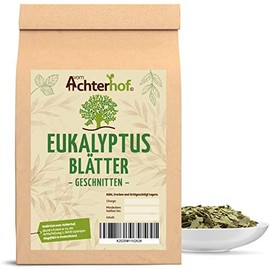 Eukalyptusblätter 500g | Eukalyptusblätter getrocknet und geschnitten | ideal zur Zubereitung von Tee | aromatischer und erfrischender Geschmack | naturrein | Kräutertee lose | vom Achterhof