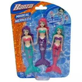 Banzai Magical Mermaid Pool Toys 3ct Per Pack - 6 Packs