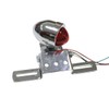 SZYUMO Red Lens Silver Motorcycle Tail Light Brake License Plate