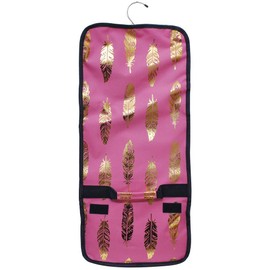 Gold Feather Pink NGIL Toiletry Cosmetic/Jewelry Organizer Travel Pouch