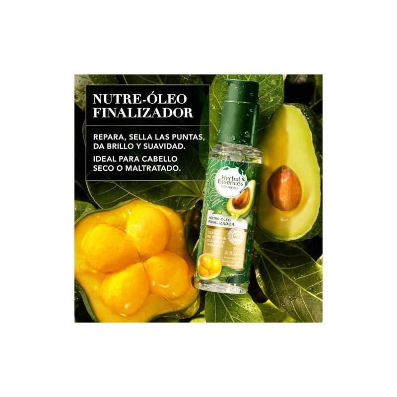 Herbal Essences BioRenew Pequi Aguacate, Kit Mascarilla Intensiva 300ml, Nutre