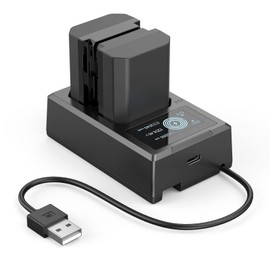 SmallRig NP-FZ100 Camera Battery Charger Set for Sony A7 IV, A7R V, A7S III, Double Slot NP-FZ100 Battery Charger for A7R IV, A7R III, A7 III, A7C, FX3, FX30, A6600, A6700, ZV-E1, A1, A9, A9 II - 3824