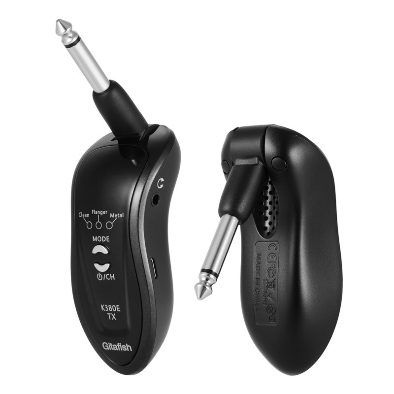 2.4G Wireless Guitar System Transmitter Receiver Built-in Rechargeable Battery 15-20m